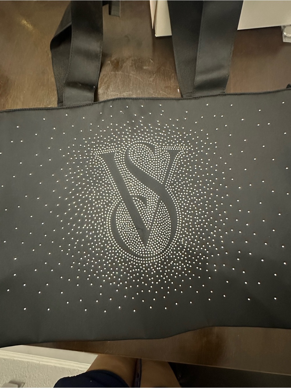 Victoria's Secret Black Tote with Silver Accents